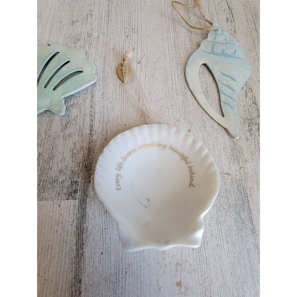 Seashell conch Shell Beach variety ornament Xmas unique set - Picture 2 of 8